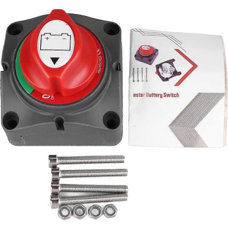 Interrupteur de coupure de batterie marine 12 à 48 V, sélecteur de circuit d'alimentation, interrupteur d'isolement pour véhicule, bateau ou camping-car