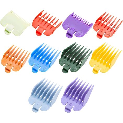 10 Pcs Hair Clipper Guide Combs Comb Clipper Clipper Comb for Replacement Clippers Accessories Hair Clippers Guide Combs 10 Colorful (1/5)