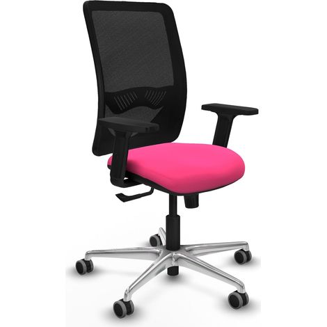 Sedia da ufficio piqueras y crespo Zulema nero rosa rete similpelle (1/2)