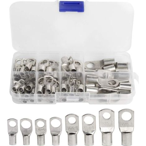 Lot de 60 cosses électriques SC en cuivre étamé – Connecteurs à sertir/souder pour câbles 6-25 mm² – Conductivité maximale et sécurité (1/5)
