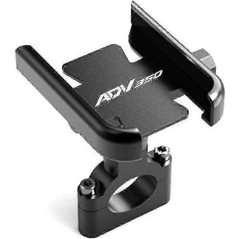 Für Honda Adv350 Adv 350 2021 2022 2023 Motorradzubehör CNC-gefräster Lenker-Rückspiegel mit Handyhalterung und GPS-Ständer (Lenker Schwarz) (1/5)