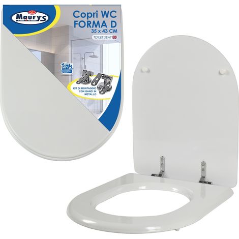 MAURY'S COPRI WC FORMA D BIANCO KIT INCLUSO 35 X 43