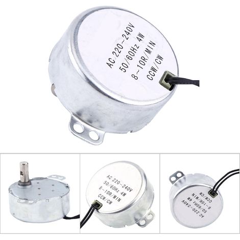 1 moteur synchrone à engrenages 220-240 V CA 4 W CW/CCW (8-10 tr/min) (1/5)