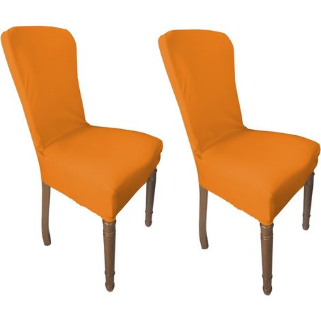 COPPIA coprisedia ELASTICIZZATO ROMA antimacchia in TINTA UNITA ARANCIO (1/5)