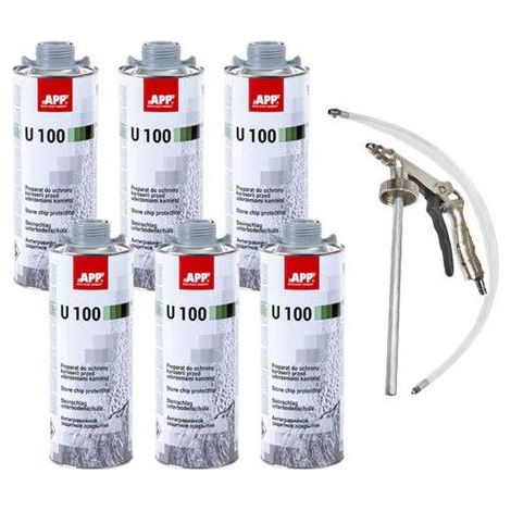 Blackson - Produit anti gravillon - Gris - APP U100 - 6x 1L + pistolet de pulvérisation