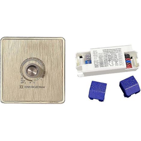 Alimentation LED dimmable 0-10 V, transformateur d'éclairage 300 mA, 12 W, pour spots et tubes avec variateur et interrupteur de réglage de couleur. (1/5)