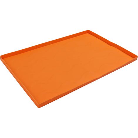 Tapis de cuisson en silicone Blackstone pour plaque de cuisson, revêtement antiadhésif, protection pour gril, 56 cm (22 pouces), orange (1/5)