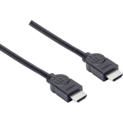 Câble de raccordement Manhattan HDMI Fiche mâle HDMI-A, Fiche mâle HDMI-A 1.50 m noir 355308 4K UHD Câble HDMI R218791 (1/3)