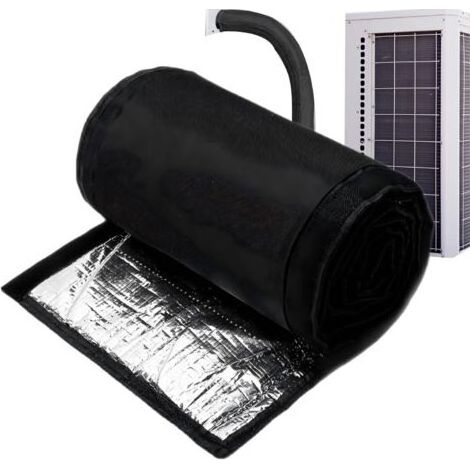 Revêtement de tuyau, couvercle d'isolation de climatiseur à 3 couches, bouclier de tuyau d'échappement pour rétention de la chaleur et protection UV, accessoire AC pour la maison, le camping-car, la (1/5)