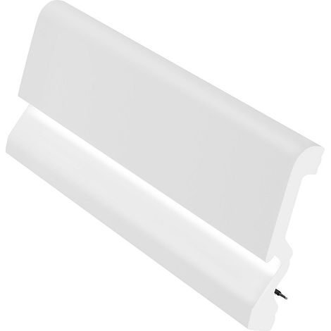 Lot de 3 plinthes en polystyrène L290 x  l1.8 x H10 cm blanc - COREO