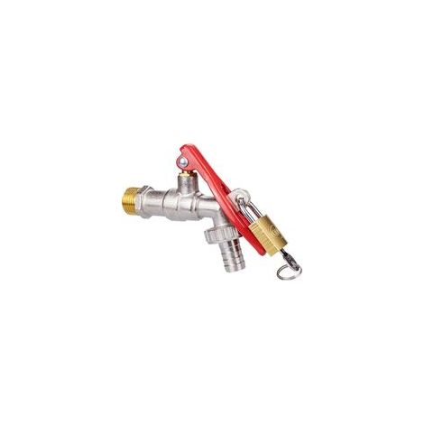 Robinet extérieur verrouillable anti-vol pour jardin – robinet de sécurité avec serrure intégrée, résistant aux intempéries et aux tentatives d’effraction