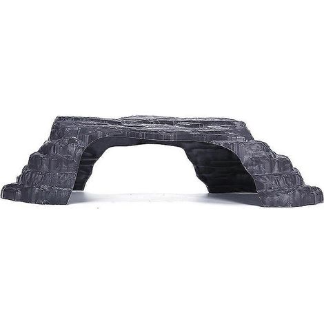 Imitation Stone Turtle Basking Reptile Stone Bridge Climbing Hideout Turtle Climbing Platform Fish Tank Landscape Ornament (Size L) (1/5)