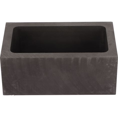 Moule à lingots en graphite 101 ml, rectangulaire, à haute stabilité thermique, pour l'or, l'argent, le cuivre et le laiton. (1/5)