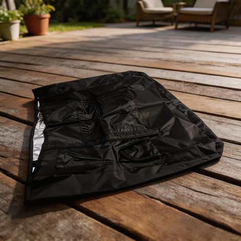 Housse de protection pour TV d'extérieur Oxford 210D imperméable pour la pluie, la neige, la poussière – Étui robuste résistant aux intempéries avec poche à distance pour patio et jardin de 55 à 58 (1/5)