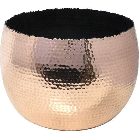 Hammered Bowl Planter - Iron - L19 x W19 x H14 cm - Copper