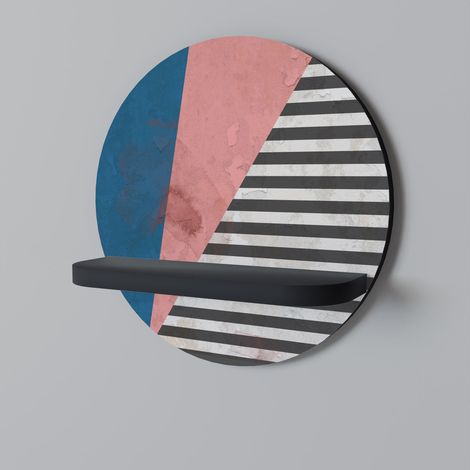 Estante redondo GLAMOROUS STRIPE negro (1/5)