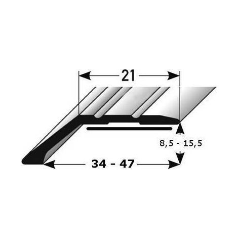 PROVISTON Abschlussprofil Aluminium eloxiert Goldfarbig Breite 34 mm Höhe 8.5 mm Länge 1000 mm Selbstklebend Einfassprofil Einschubprofil Abschlussleiste Bodenprofil 1 Stück (1/4)