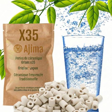35 Perles de Céramique Grises Fermentées – Filtre à Eau Naturel Anti-Calcaire pour Carafe, Bouilloire, Gourde, Lave-Linge – Purification et Adoucissement de l’Eau (1/5)