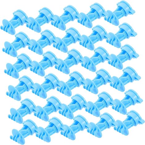 Isolateurs de Clôture Électrique PP 50 Pièces pour Poteau Fil de Clôture, Montage sur Poteau Bois, Usage Ferme et Pâturage, Bleu, Lot de 50 (1/5)