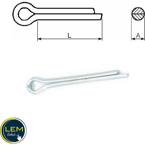 Lot de 50 goupilles fendues UNI 1336 5X50 (1/2)
