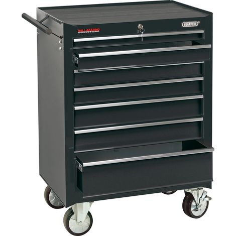 Draper 35743 Roller Tool Cabinet, 7 Drawer, 26"", Black (1/5)