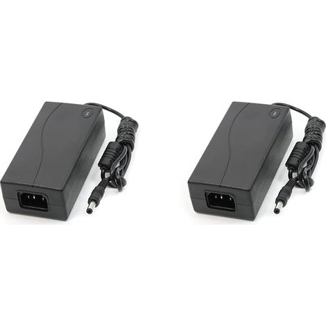 2x Wechselstromeingang 100–240 V, 50/60 Hz Gleichstromausgang 12 V, 4 A Schwarzes Netzteil (1/5)