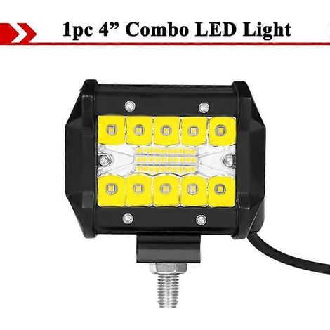 Barre lumineuse LED de travail de 4 pouces pour pare-chocs de SUV, vélo, 4x4, moto, voiture, pick-up, tout-terrain, quad, Jeep, Ford, Hummer, camion (1/4)