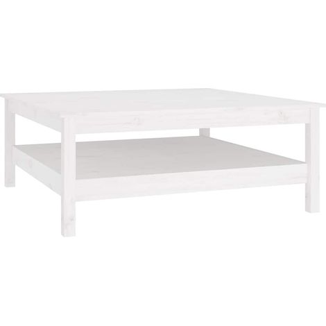 Maison Exclusive - Mesa de centro blanca 100x100x40 cm madera mac (1/5)