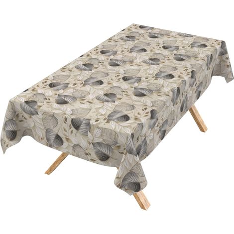 Nappe enduite Feuilles 100x140 cm rectangulaire (1/5)