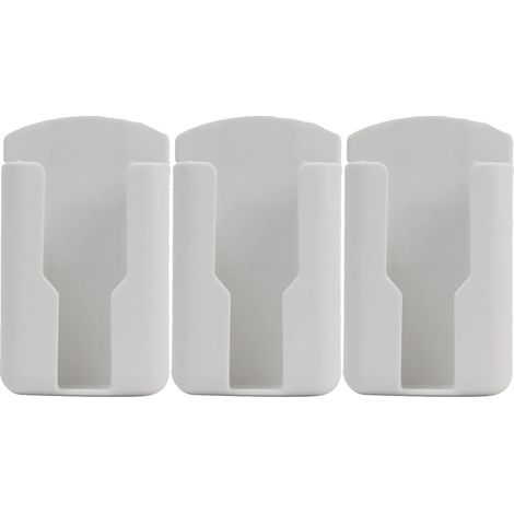 Supporto per telecomando, facile da installare, in plastica ABS resistente, 3 pezzi, bianco (1/2)