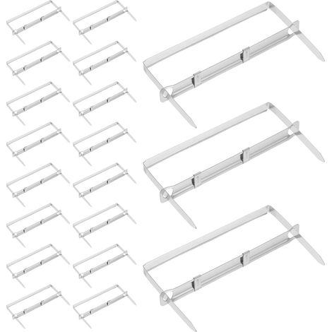 Mikinona Lot de 50 attaches métalliques pour papier 80 mm, deux (1/5)