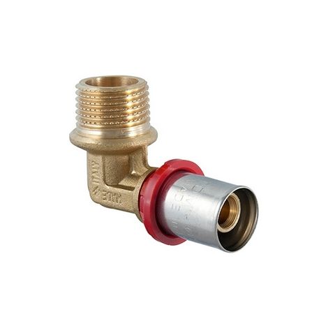 RACCORDO CURVO MASCHIO A PRESSARE PER MULTISTRATO- 1 x 26- TDMB- pezzi 1