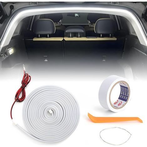 LED-Kofferraumbeleuchtungsband, Ambiente-Lichtleiste für Auto-Innenbeleuchtung, Weiß, 4 m (1/5)