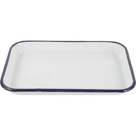 Plat à four rectangulaire en émail, plat à rôtir multi-usages, plaque de cuisson antiadhésive (1/3)