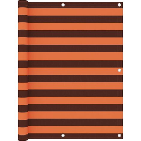 Brise vue pour balcon - Brise vent Écran de jardin Orange et marron 120x600 cm Tissu Oxford BV669171 - BonneVie (1/5)