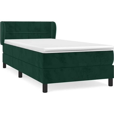Maison Exclusive - Cama box spring con colchón terciopelo verde o (1/5)