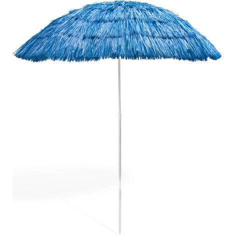 Hawaii Strohschirm blau 160 cm UV30 Strandschirm Sonnenschirm Gartenschirm