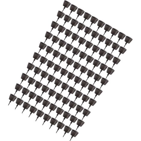 100 pièces Panier en plastique pour engrais avec couvercle, pot filet de plantation pour succulentes orchidées bonsaï grande taille (1/5)