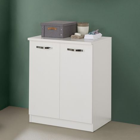 Base multiuso 70x85,5cm salvaspazio in legno bianco 2 ante linea Pilar (1/5)
