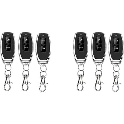 6 interrupteurs de télécommande sans fil RF 433 MHz pour relais 220 V 30 A, éclairage, pompe à poussière, moteur, ventilateur et plus encore (1/5)