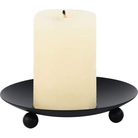 1 Support bougie en fer, design rond, plateau aromathérapie, décoration mariage (1/5)