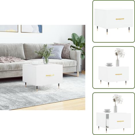 Couchtisch Weiß 50x50x40 cm Holzwerkstoff - Couchtisch - Wohnzimmerstil - Weißer Couchtisch - Holzwerkstoff Möbel - Sideboard (1/5)
