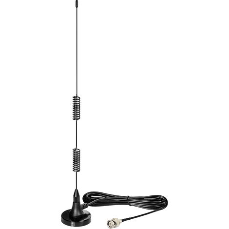 Antena magnética de base de 20-1300 MHz HF VHF UHF, antena bidireccional para radioaficionados, conector BNC macho, compatible con Uniden Bearcat Whistler Radio Shack. (1/5)