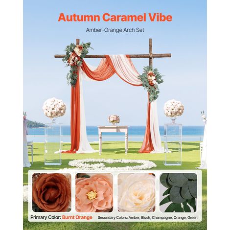 Kit di Fiori Artificiali per Arco Nuziale, Fiori Arancioni per (1/5)