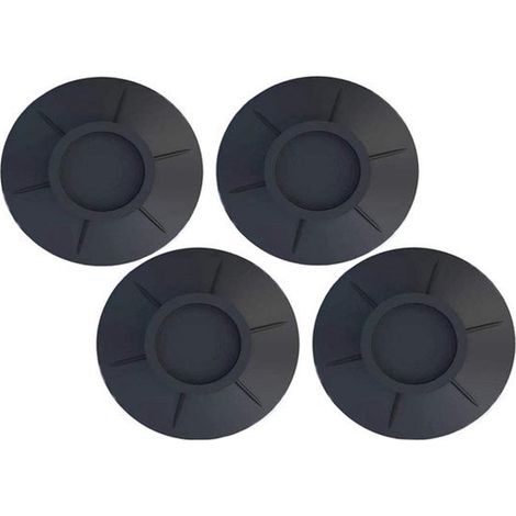 Lot de 4 amortisseurs anti-vibrations - Rehausseur pour machine à laver et sèche-linge - Noirs - Accessoire électroménager (1/5)