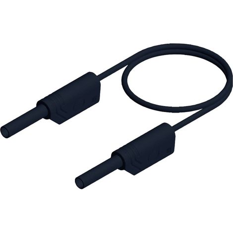 Hirschmann Test & Measurement MVL S 25/1 Au Puntali di sicurezza Spina a banana 2 mm Spina a banana 2 mm 25.00 cm Nero