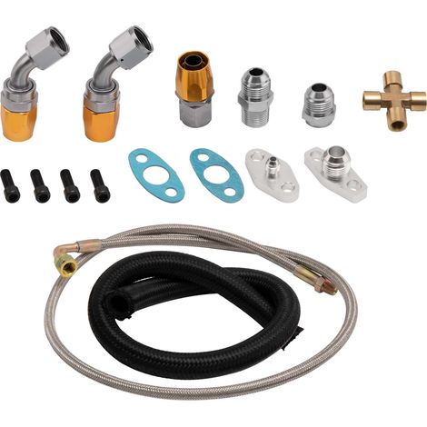 Línea de alimentación de aceite turbo y línea de retorno de drenaje de aceite T3 GT35 GT30 GT3582/GT3076 (1/5)