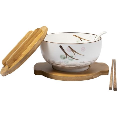 Grand Bol Asiatique en Porcelaine - Soupe (1/5)