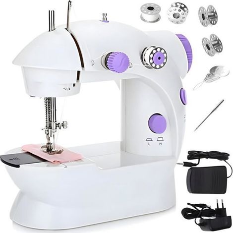1 Machine à coudre portable, LED, 2 vitesses, compacte, pour débutants et voyage (1/5)