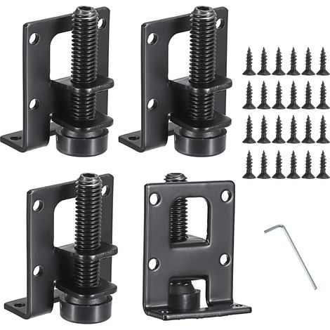 4er-Set hochbelastbare, verstellbare Möbelfüße M10 für Tische, Regale, Schränke, Werkbänke, Schwarz